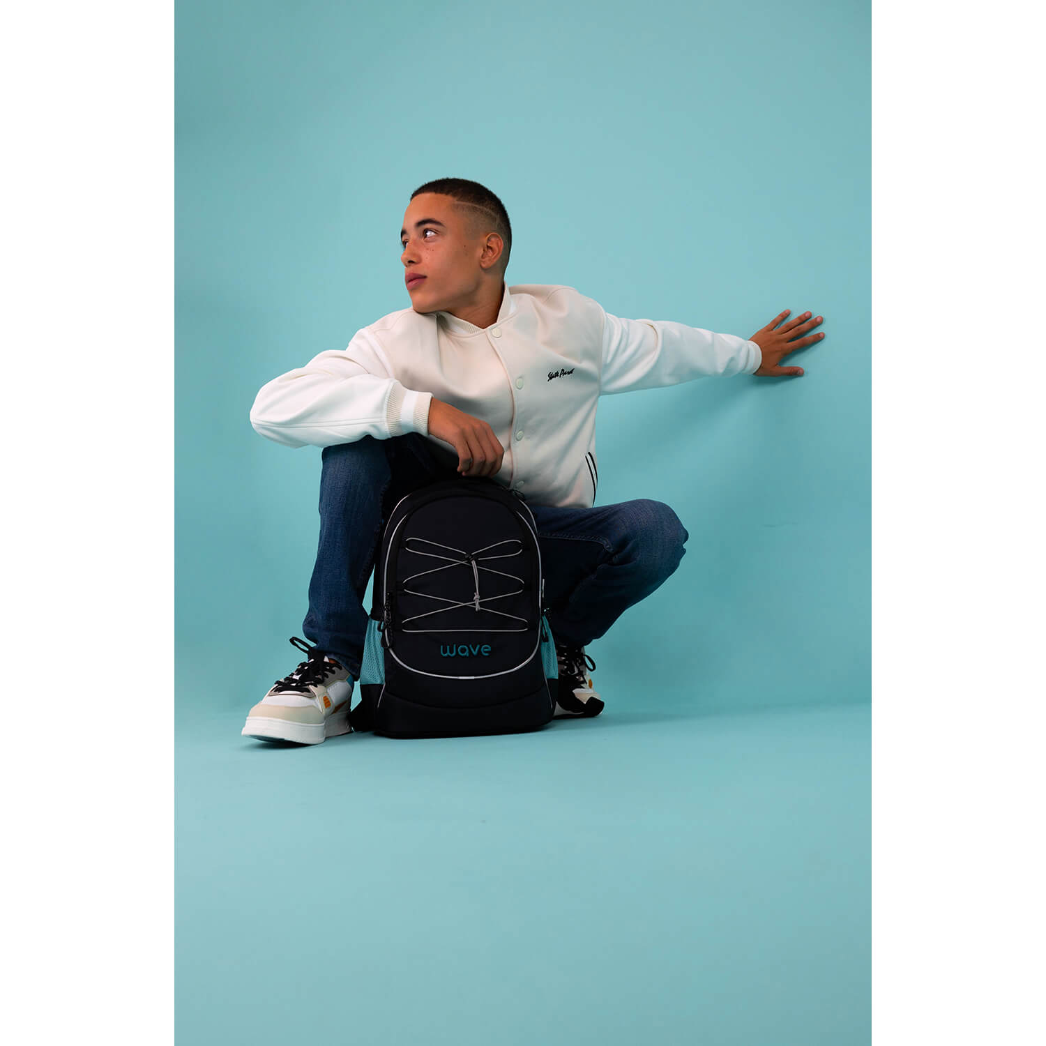 Wave Boost Gradient Aurora school backpack