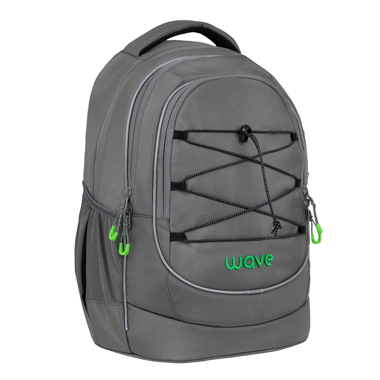 Wave Boost Lime Grey school backpack