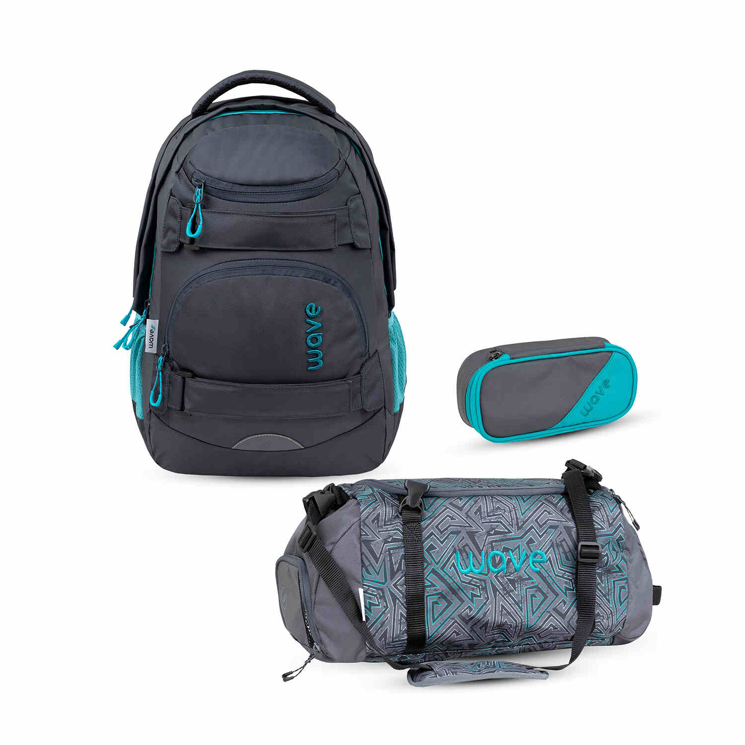 Wave Infinity Move Grey Lagoon backpack set 3 Pcs