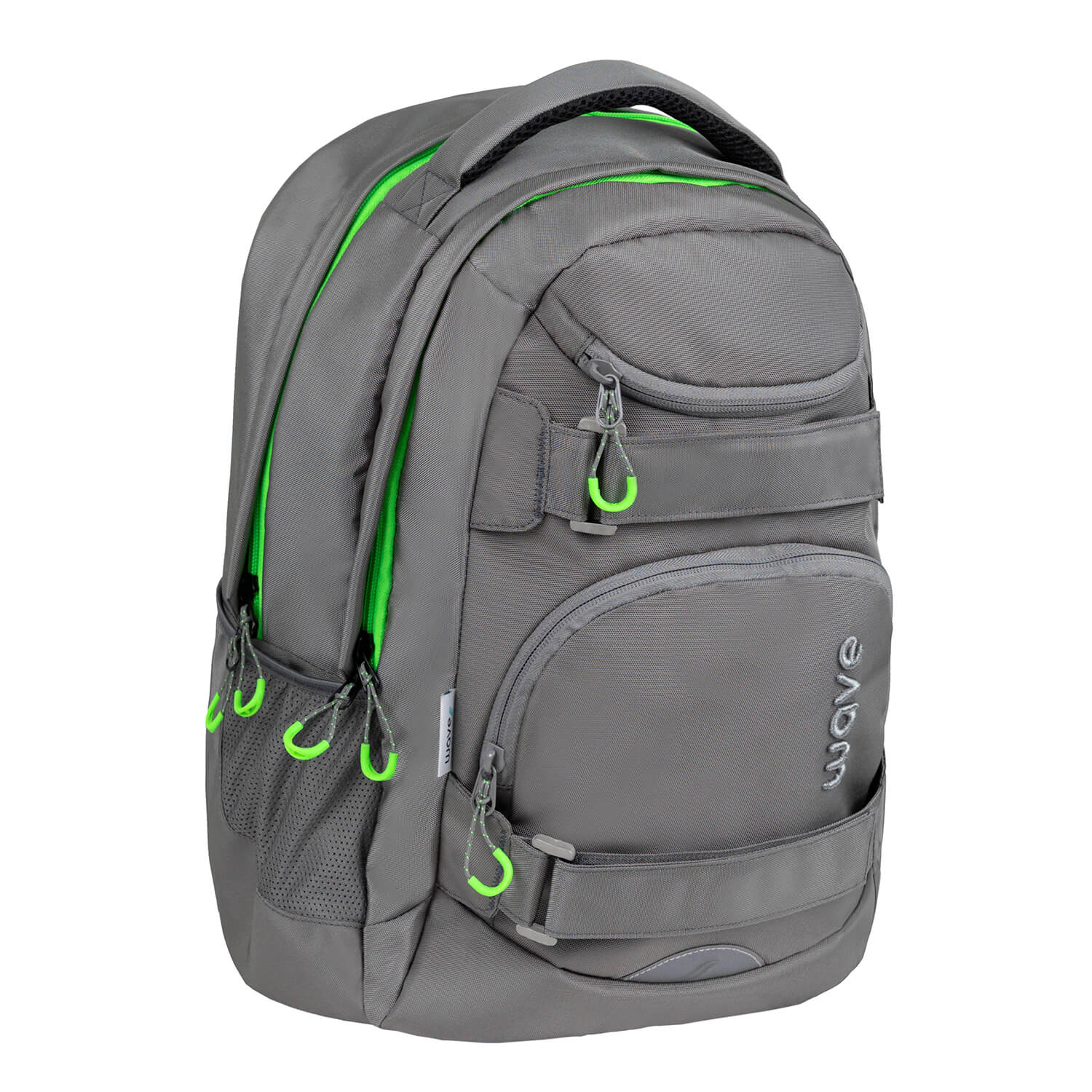 Wave Infinity Move Lime Grey school backpack