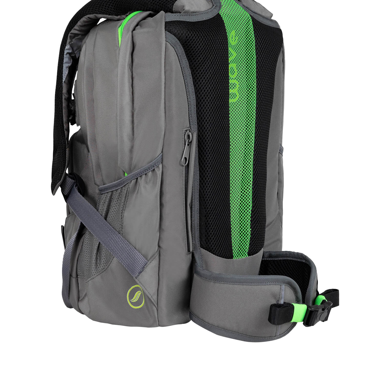 Wave Infinity Move Lime Grey school backpack