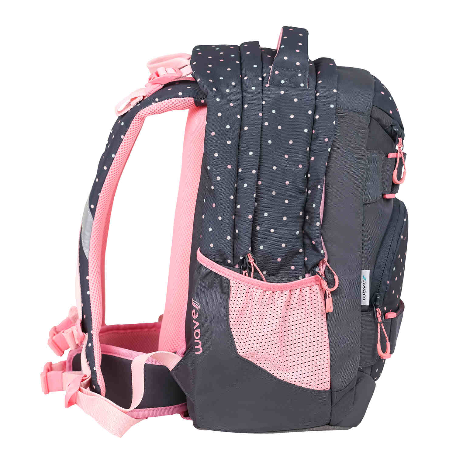 Wave Infinity Move Dots Pinky backpack Set 5 Pcs