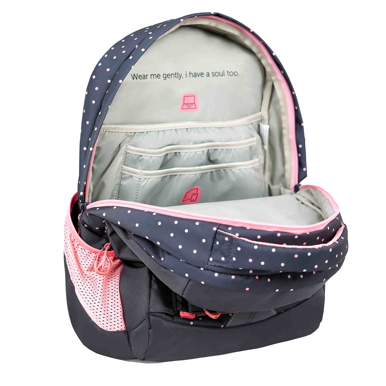 Wave Infinity Move Dots Pinky backpack Set 5 Pcs