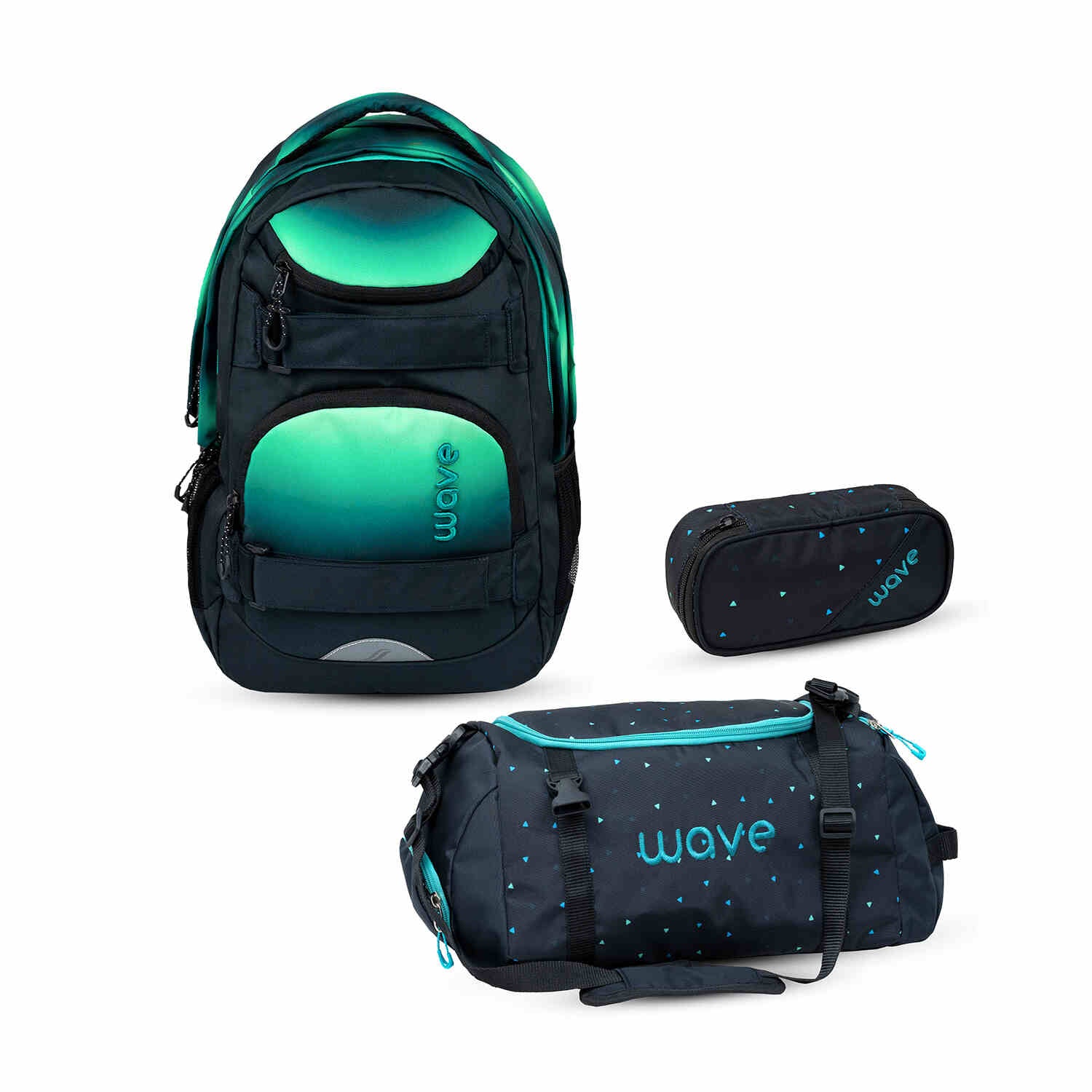 Wave Infinity Move Gradient Aurora backpack set 3 Pcs