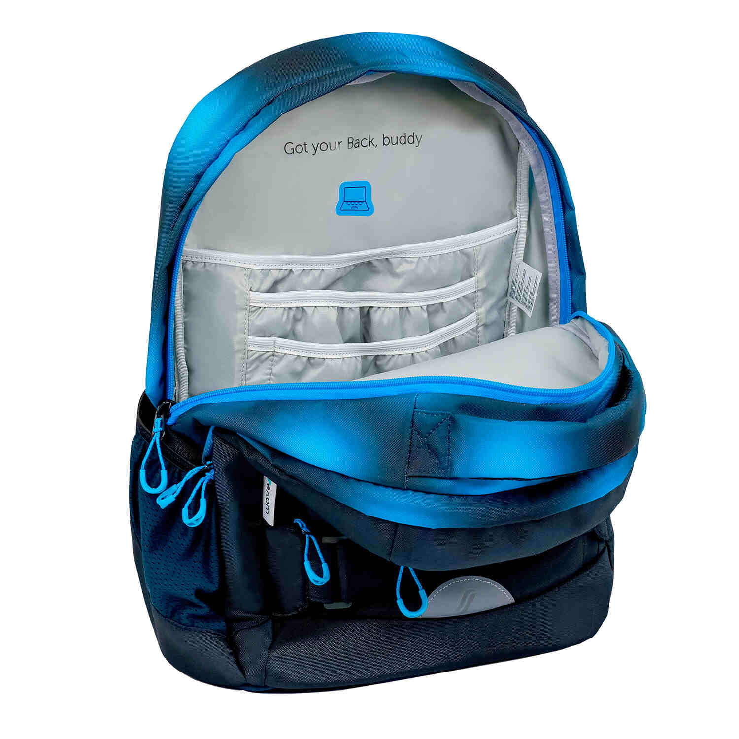 Wave Infinity Move Gradient Hazy Blue backpack Set 5 Pcs