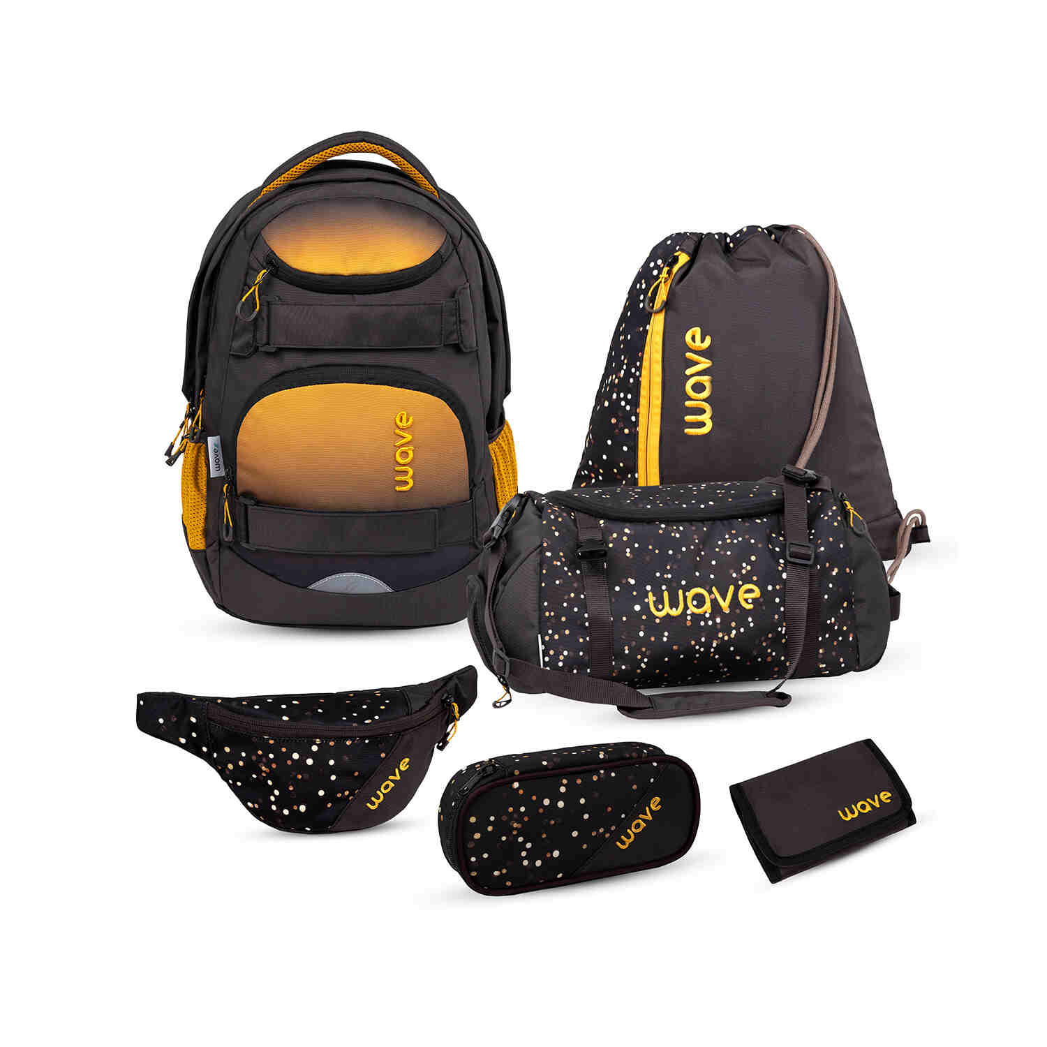 Wave Infinity Move Gradient Sand backpack Set 5 Pcs