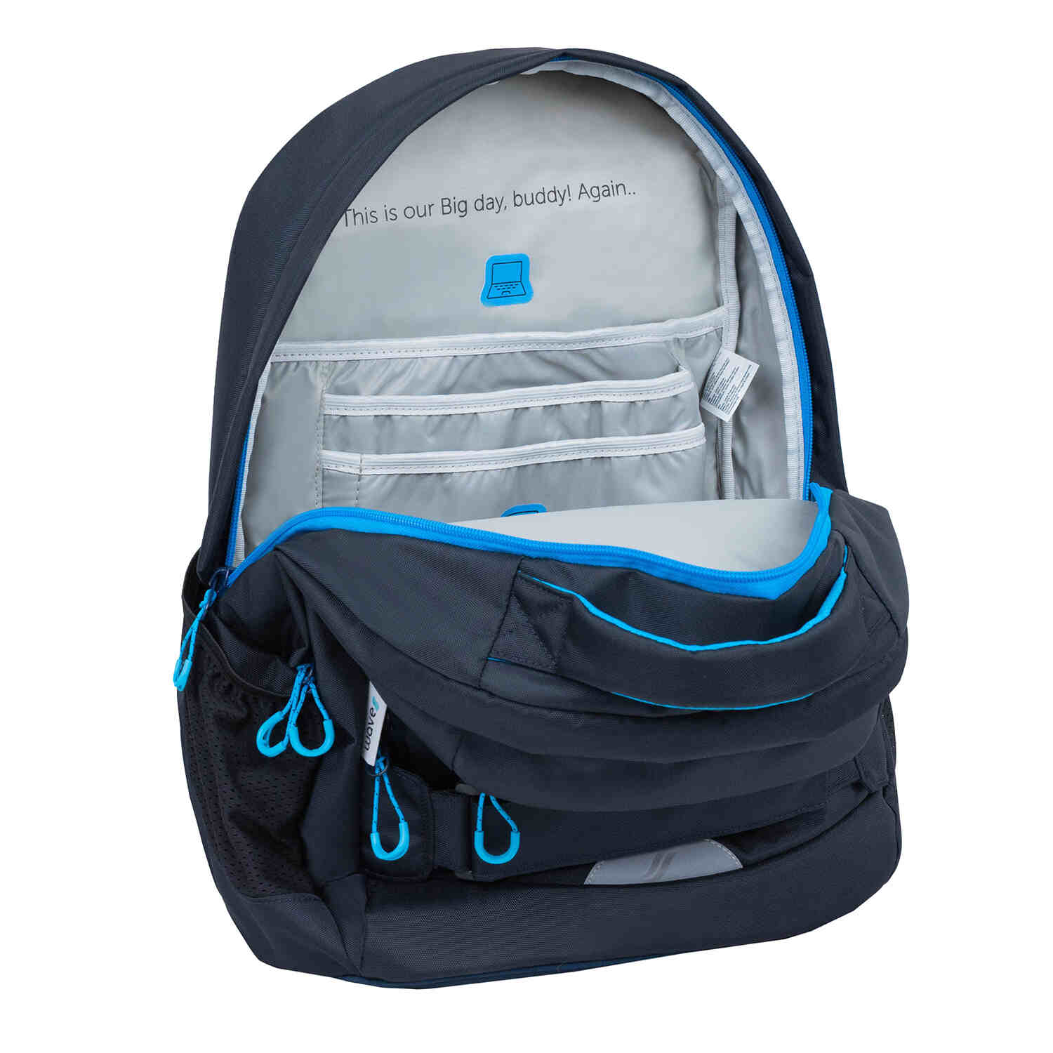 Wave Infinity Move Hazy Blue backpack Set 5 Pcs