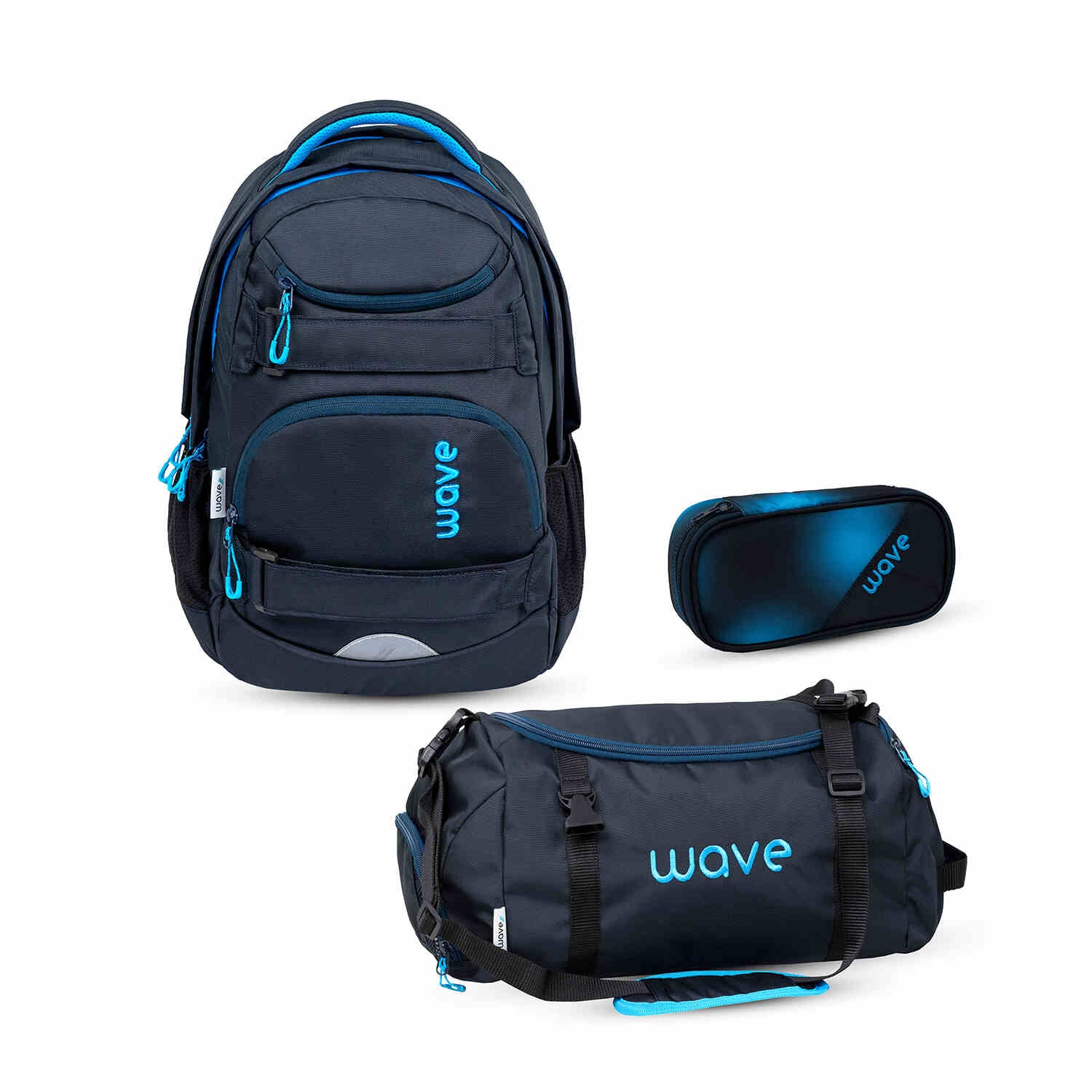 Wave Infinity Move Hazy Blue backpack set 3 Pcs