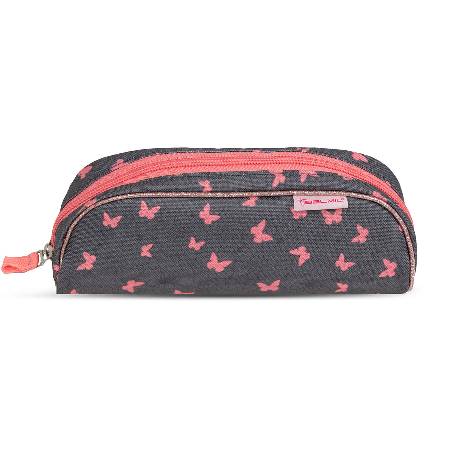 Reflective safety elements on the Ergonomic School Bag Set for Girls – Belmil Classy Bloomy Blossom (4 pcs) for increased visibility.