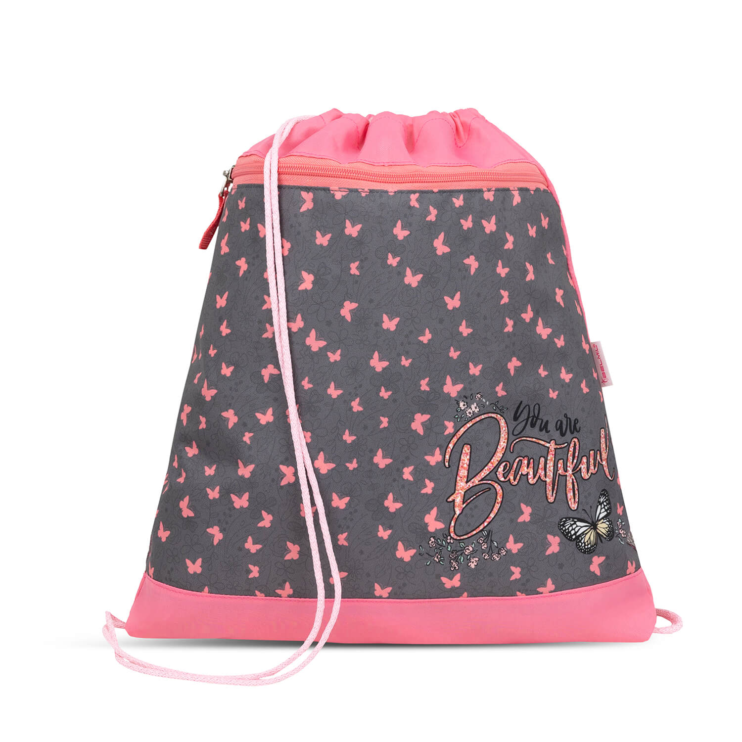 A young girl wearing the Ergonomic School Bag Set for Girls – Belmil Classy Bloomy Blossom (4 pcs) while enjoying outdoor activities.