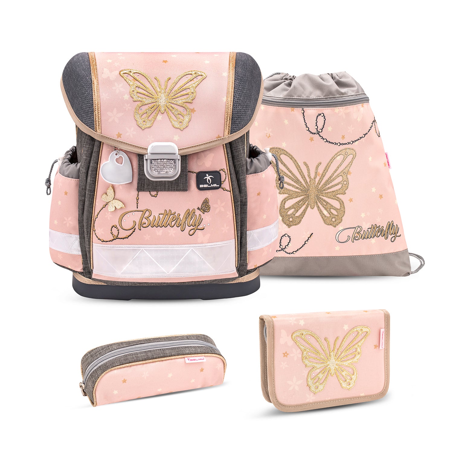 Classy Butterfly Schulranzen Set 4 tlg.