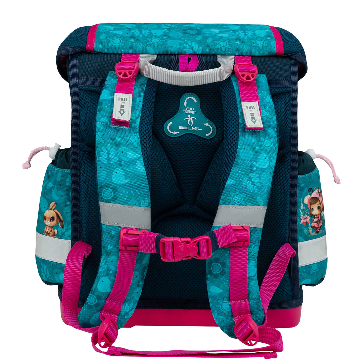 Adjustable straps on the Ergonomic School Bag Set for Girls – Belmil Classy Cute Owl (4 pcs) designed for a perfect fit.