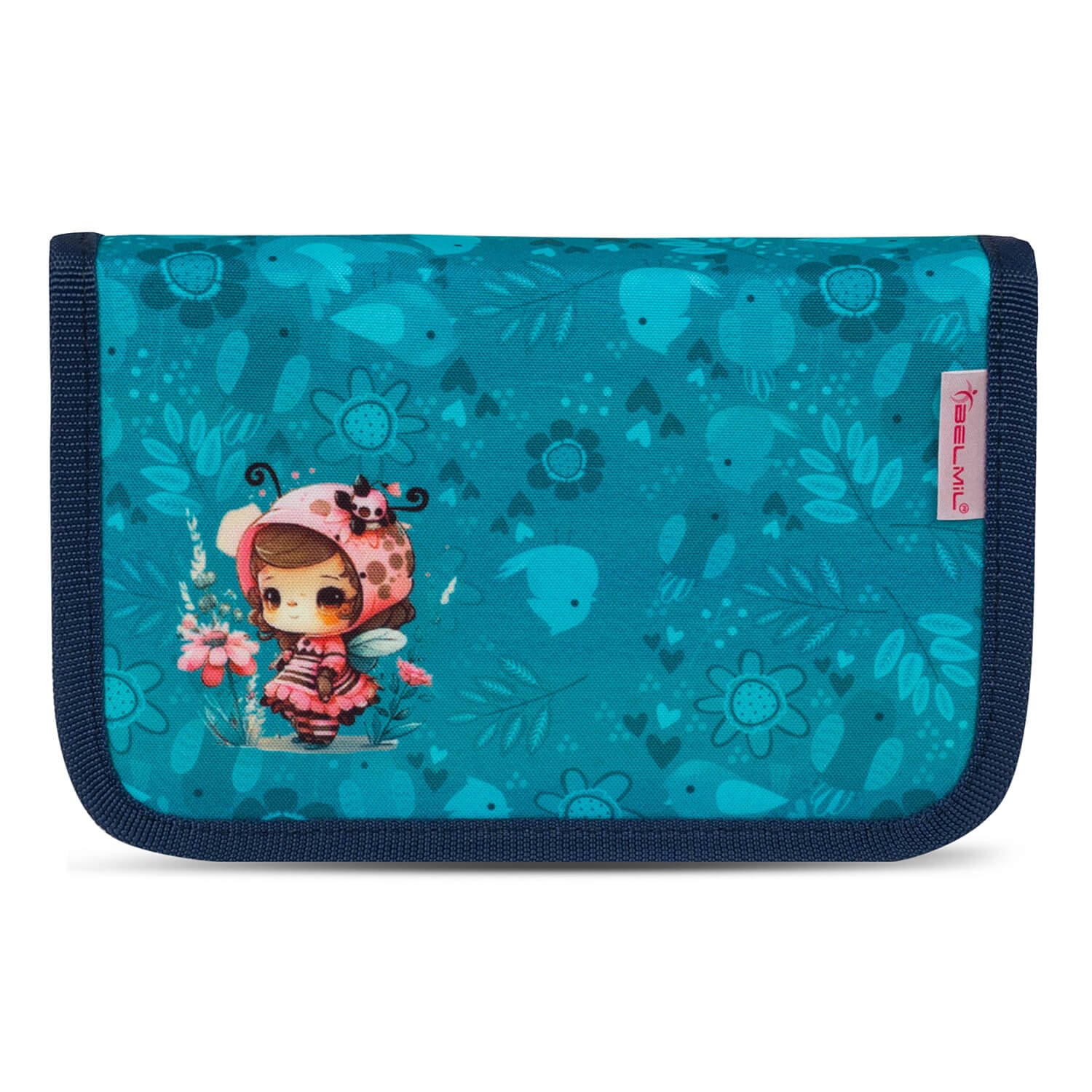 Ergonomic School Bag Set for Girls – Belmil Classy Cute Owl (4 pcs) emphasizing the comfort features like breathable back padding.
