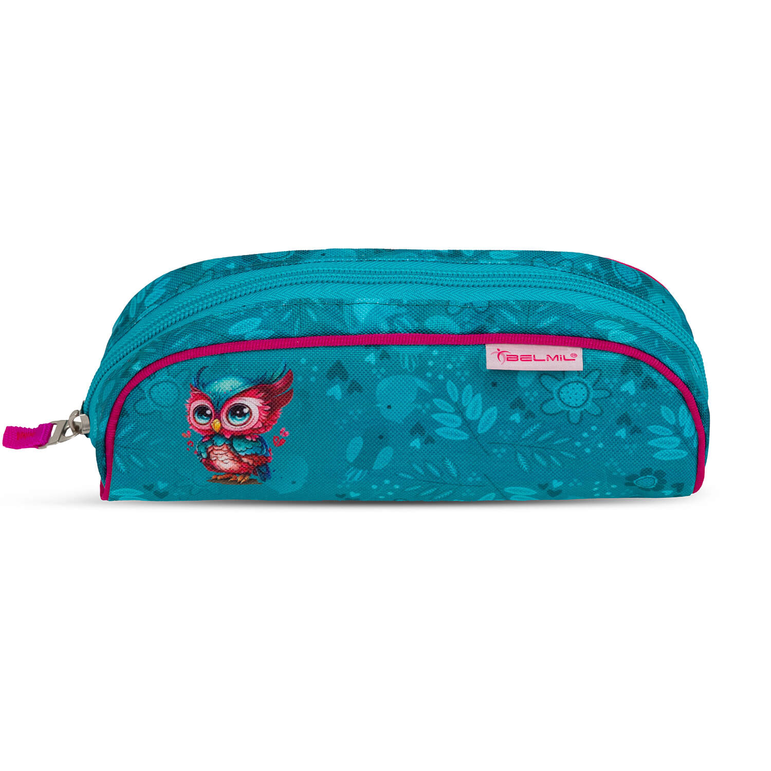 Showcasing the full set of the Ergonomic School Bag Set for Girls – Belmil Classy Cute Owl (4 pcs) highlighting all pieces together.