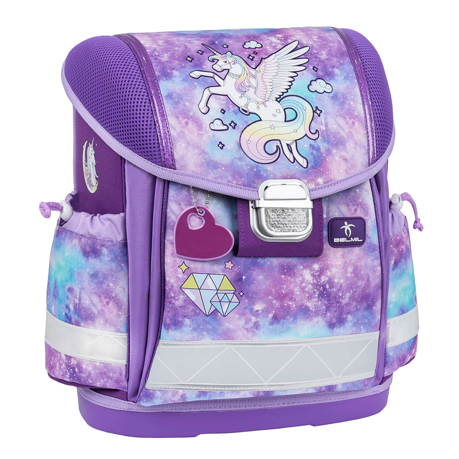 Classy Diamond Unicorn Schulranzen Set 4 tlg.