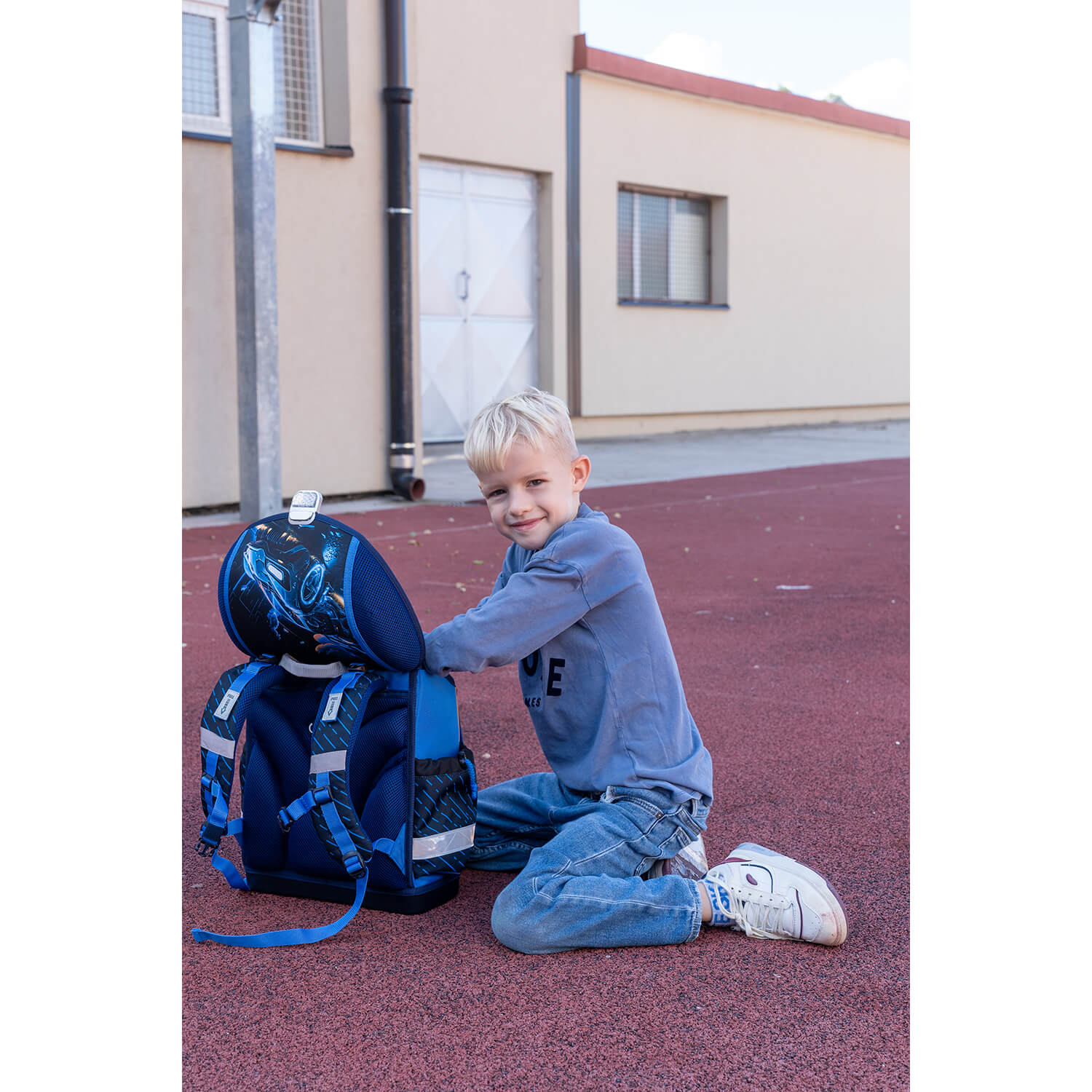 Classy Fastline schoolbag set with raincover 5 pcs