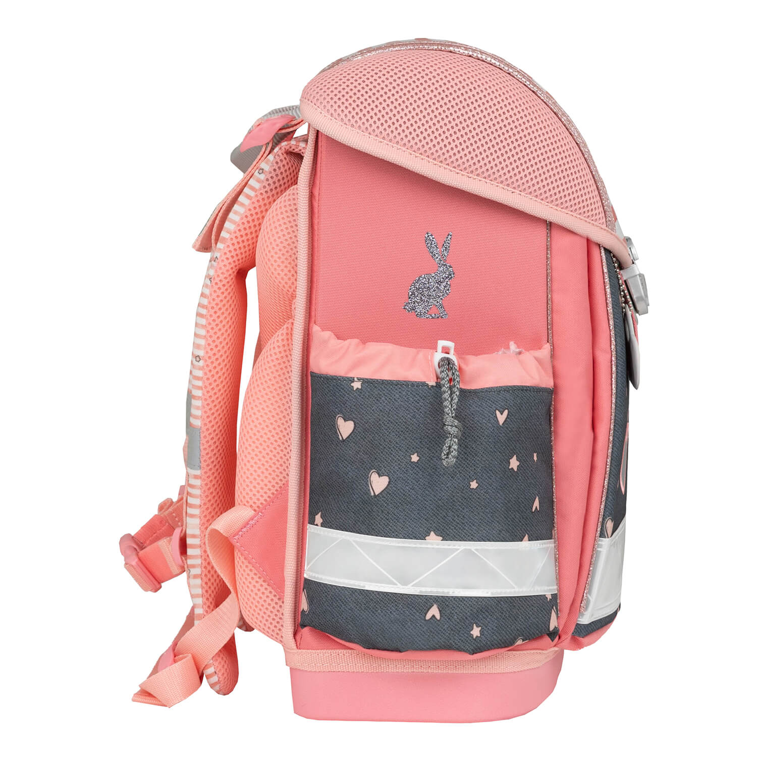 The spacious box pencil case, part of the Ergonomic School Bag Set for Girls – Belmil Classy Little Bunnies (4 pcs), perfect for organizing school supplies.