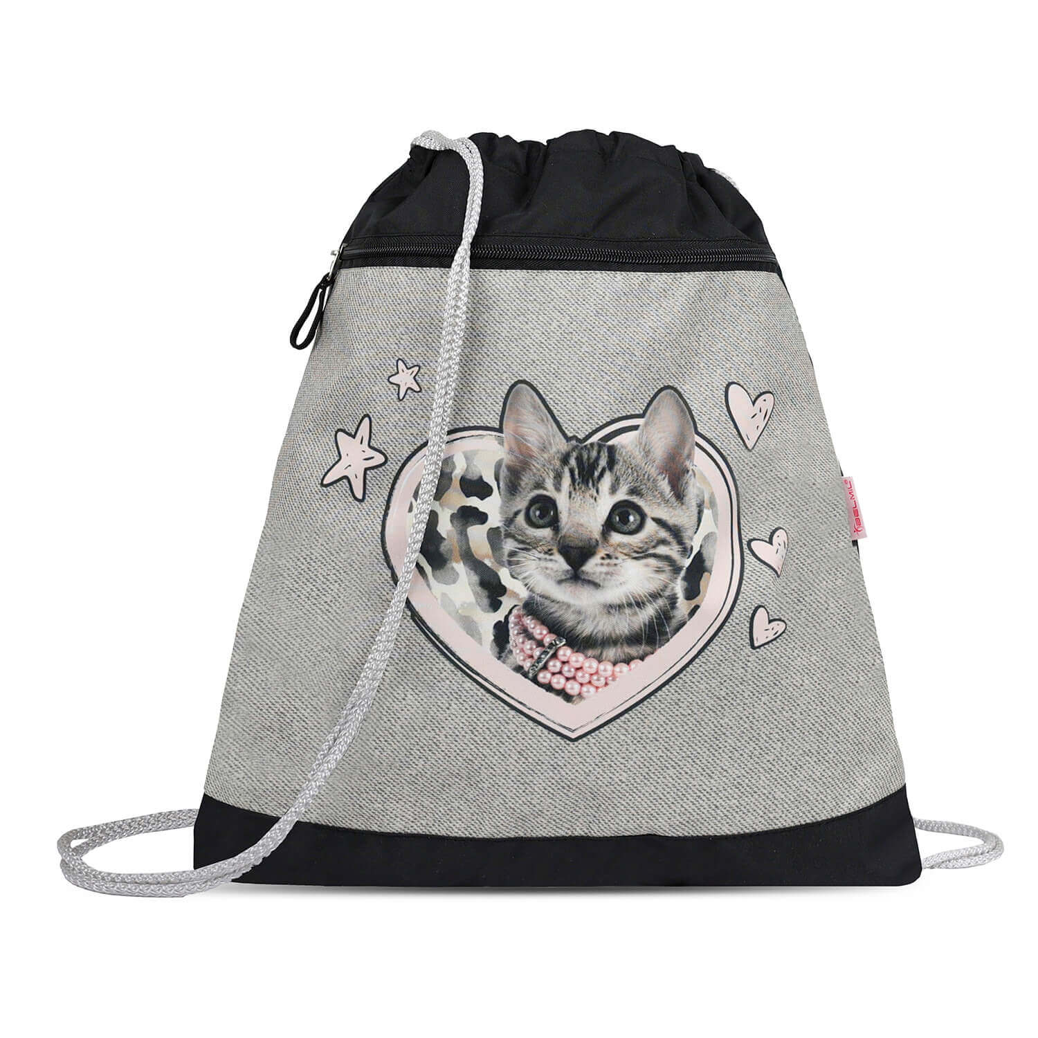 Complete layout of the Ergonomic School Bag Set for Girls – Belmil Classy Wild Cat (4 pcs) displaying all four pieces, emphasizing style and practicality.