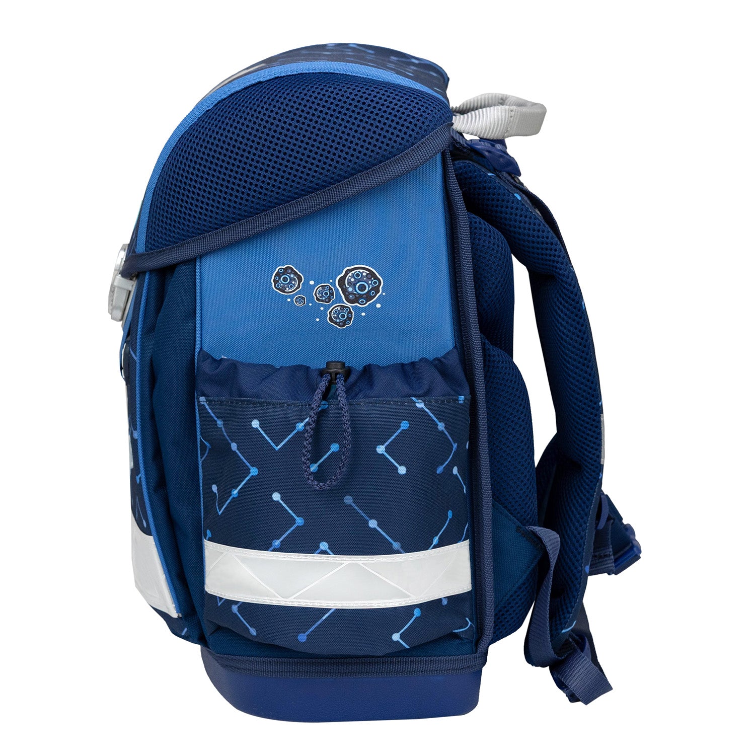 Reflective elements for safety on the Ergonomic School Bag Set for Boys– Belmil Classy CyberNova (4 pcs) perfect for young adventurers.