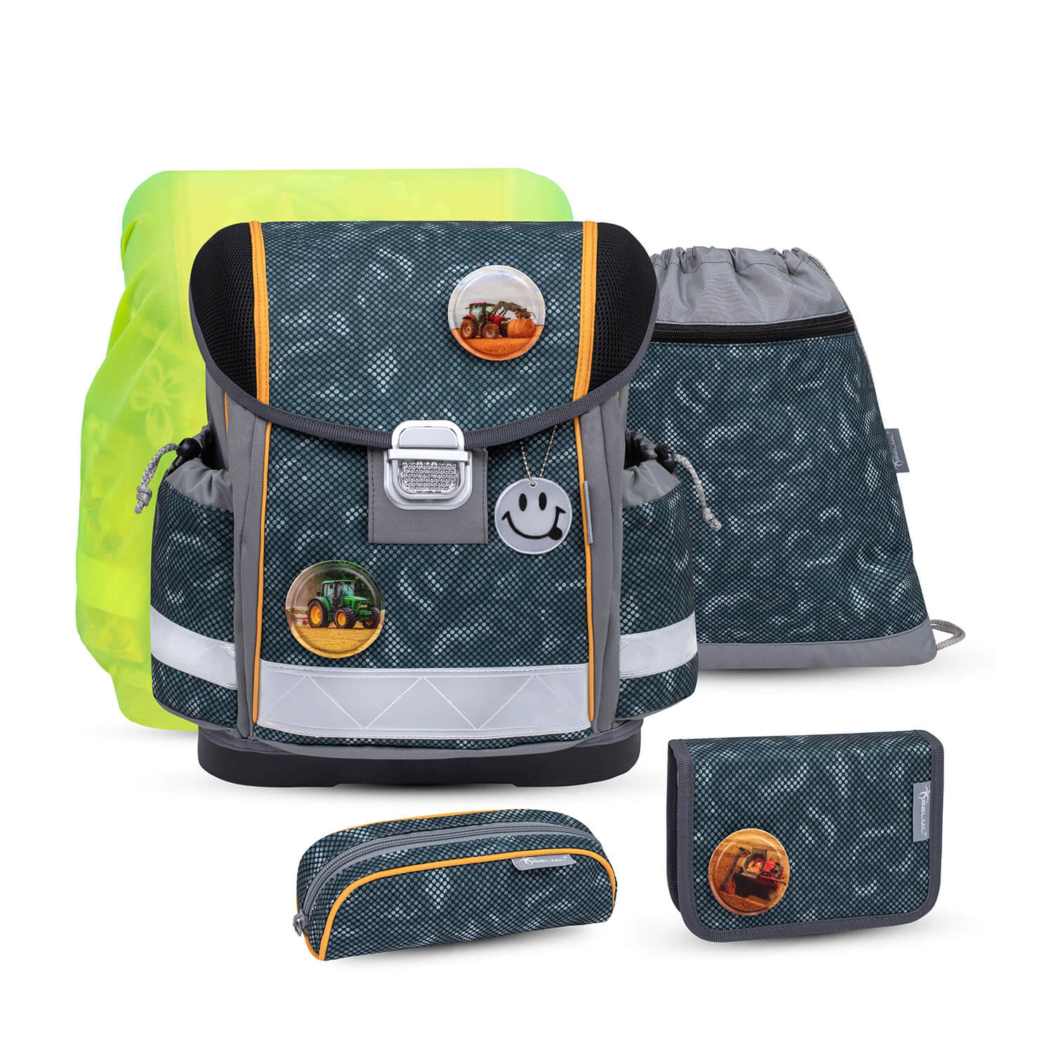 Classy Dark Dots schoolbag set 6 pcs