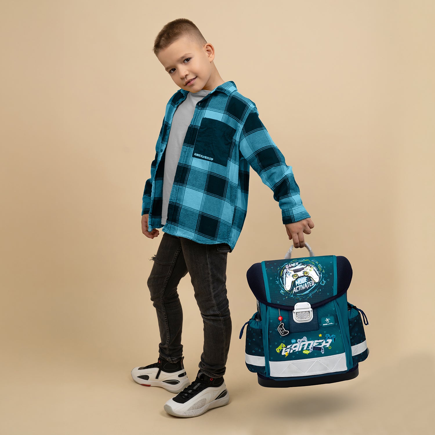 Ergonomic School Bag Set for Boys– Belmil Classy Game Zone (4 pcs)