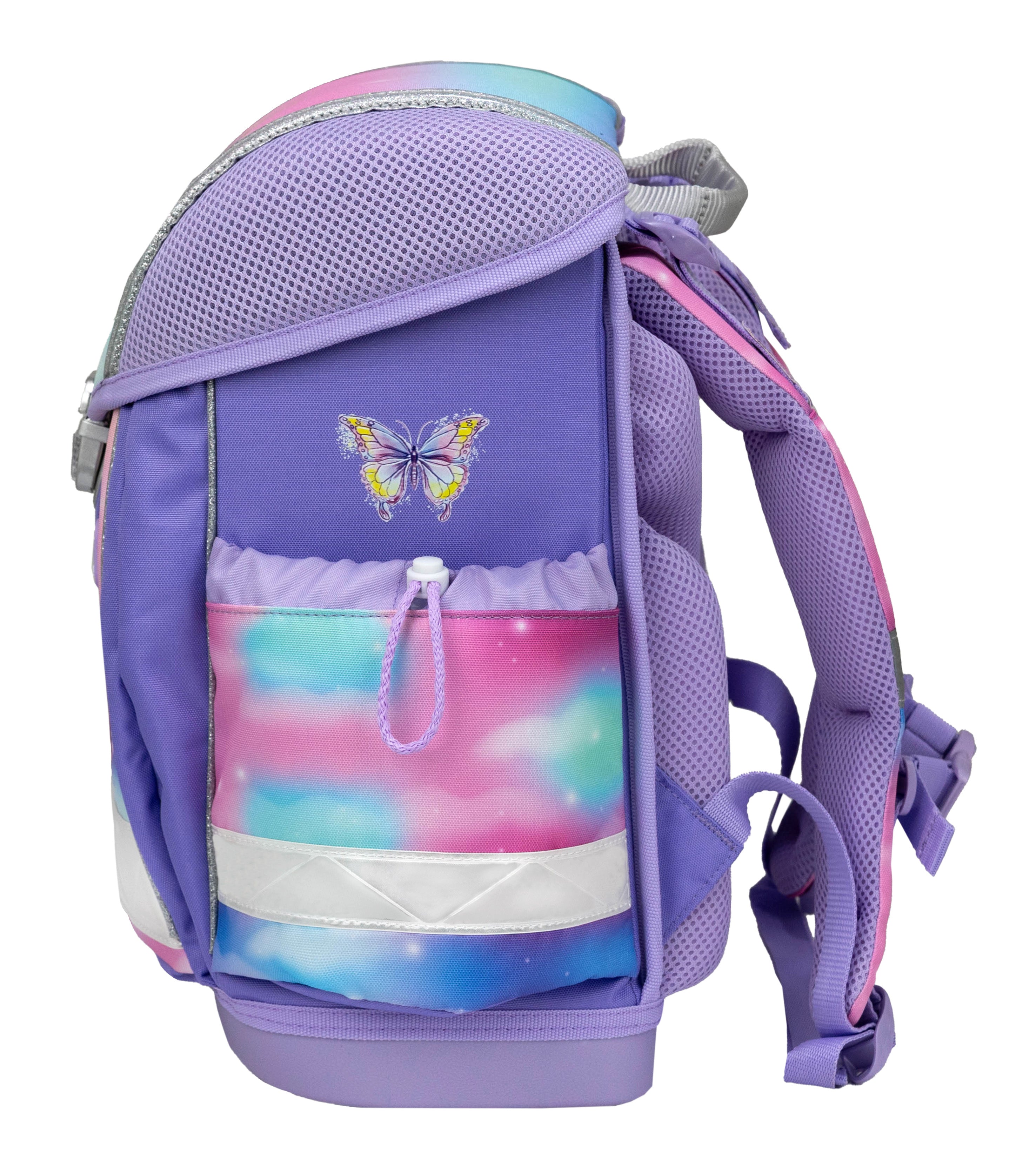 Ergonomisches Schulranzen-Set für Mädchen – Belmil Classy Heart of the Rainbow (4-tlg.)