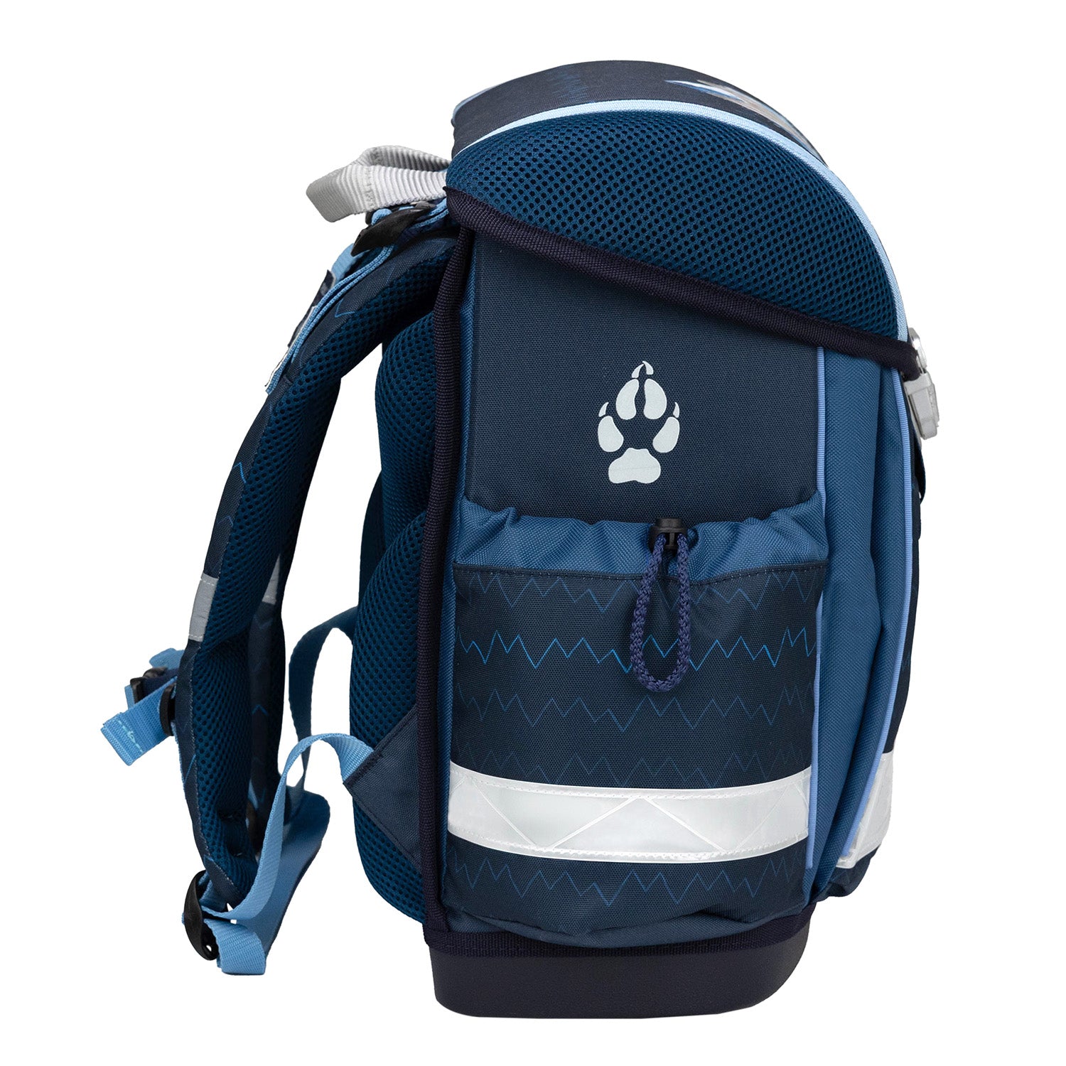Back view of the Ergonomic School Bag Set for Boys– Belmil Classy Northern Alpha (4 pcs) depicting the breathable back padding for all-day comfort.
