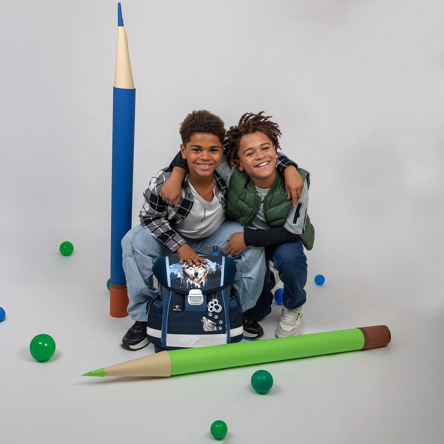 Ergonomic School Bag Set for Boys– Belmil Classy Northern Alpha (4 pcs)