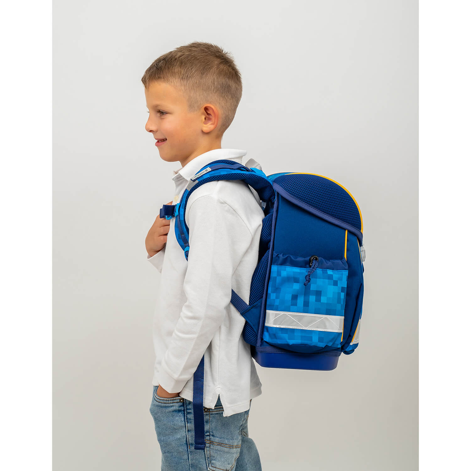 Classy Bulldozer schoolbag set 4 pcs