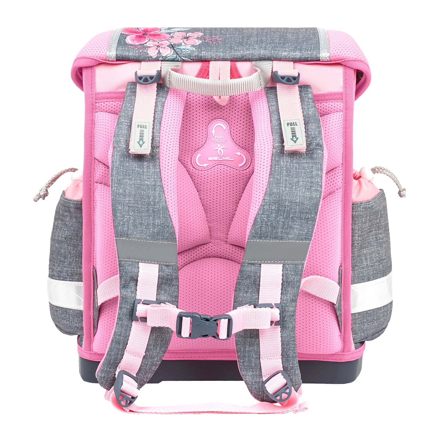 Belmil Classy Ergonomic School Bag Set for Girls “Elegant” Design highlights the organized pencil cases included in the 4-piece back-to-school bundle.