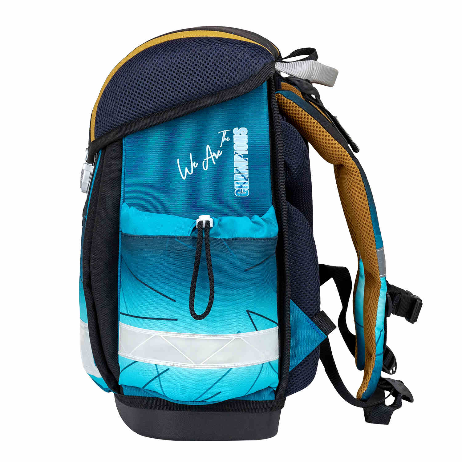 Colorful graphics of The Ergonomic School Bag Set for Boys – Belmil Classy Fire Football (5 pcs), featuring a flaming football design.