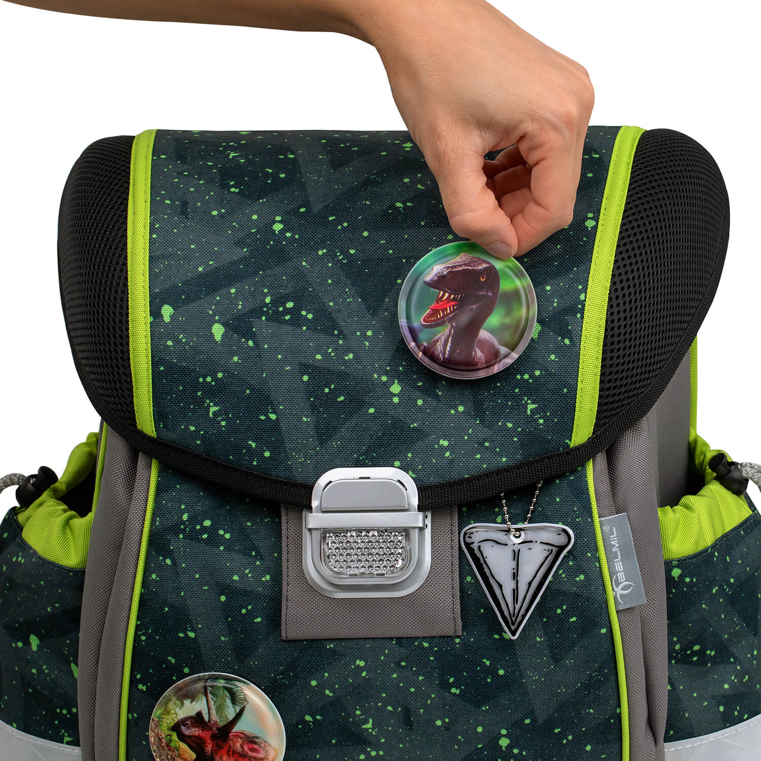 Classy Green Splash schoolbag set 6 pcs