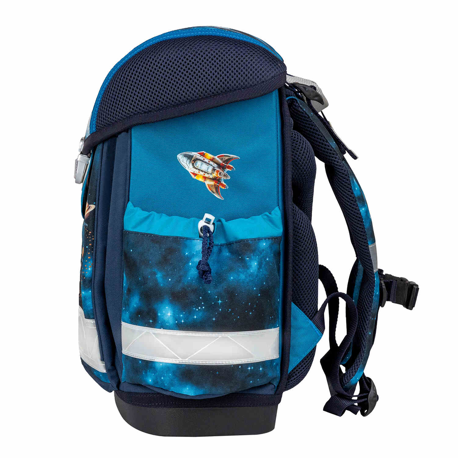 The Ergonomic School Bag Set for Boys – Belmil Classy Infinity Space (5 pcs) showing its organized interior with multiple compartments.