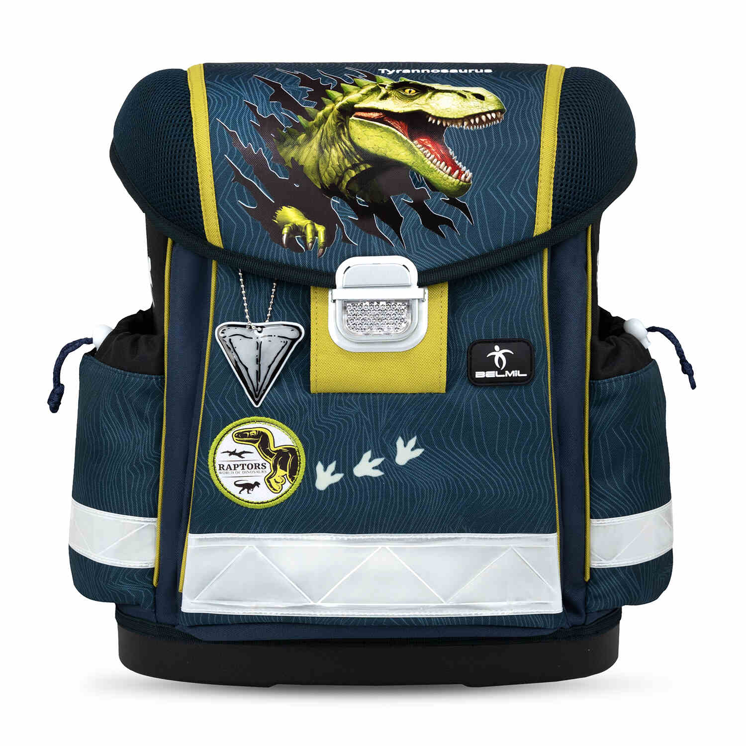 The Ergonomic School Bag Set for Boys – Belmil Classy King Dino (5 pcs) with removable adjustable straps for a custom fit.