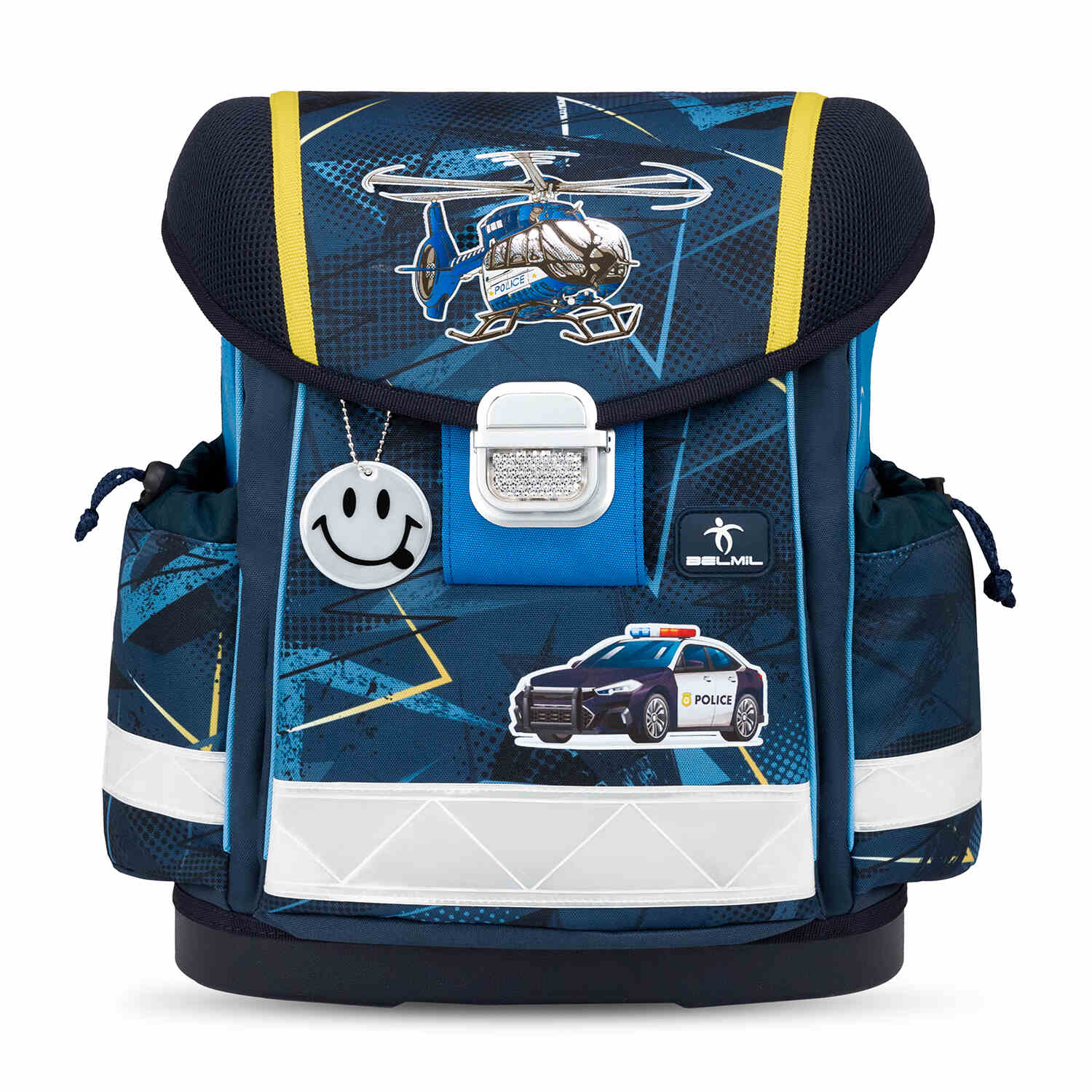 The Ergonomic School Bag Set for Boys – Belmil Classy Police (5 pcs) with adjustable straps for a perfect fit.