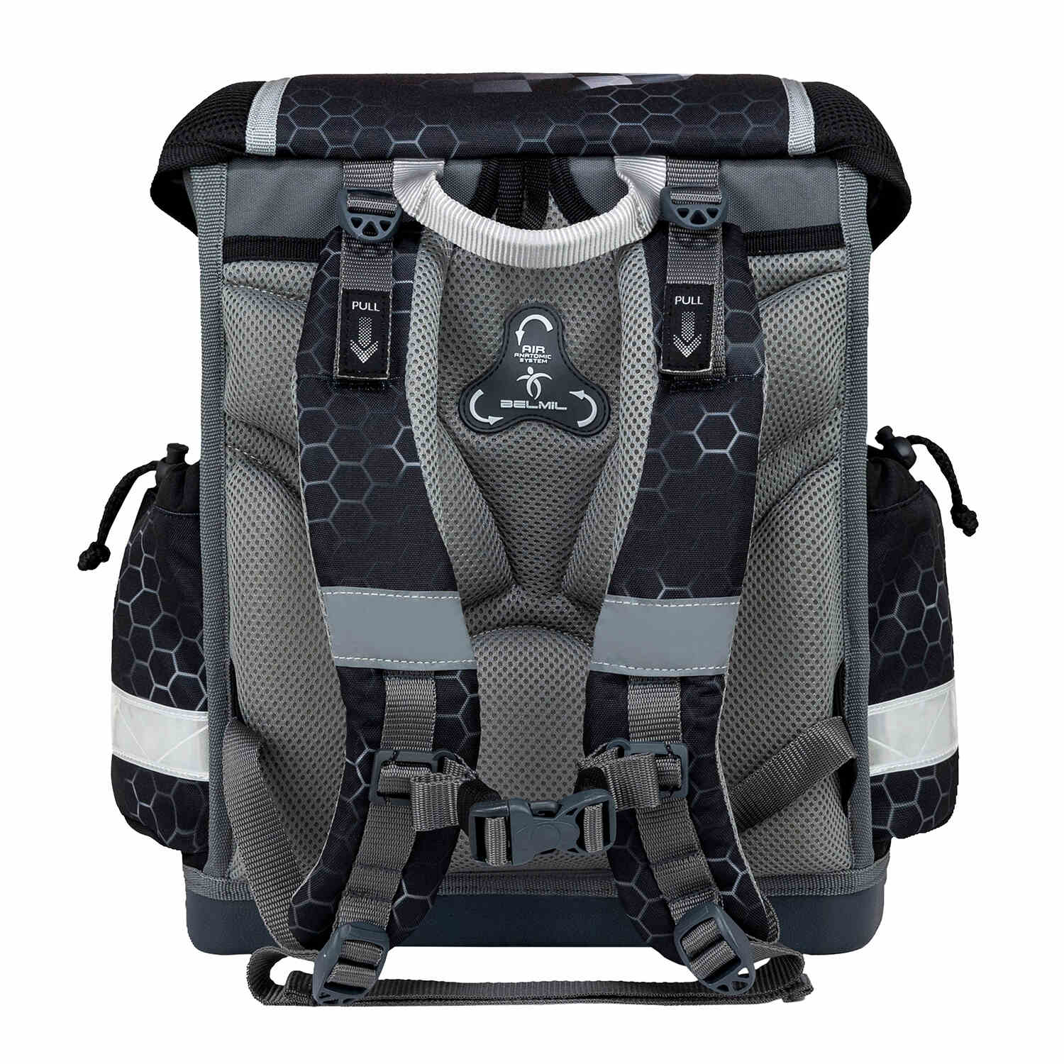The Ergonomic School Bag Set for Boys – Belmil Classy Race it (5 pcs) with organized interior compartments for versatile storage.