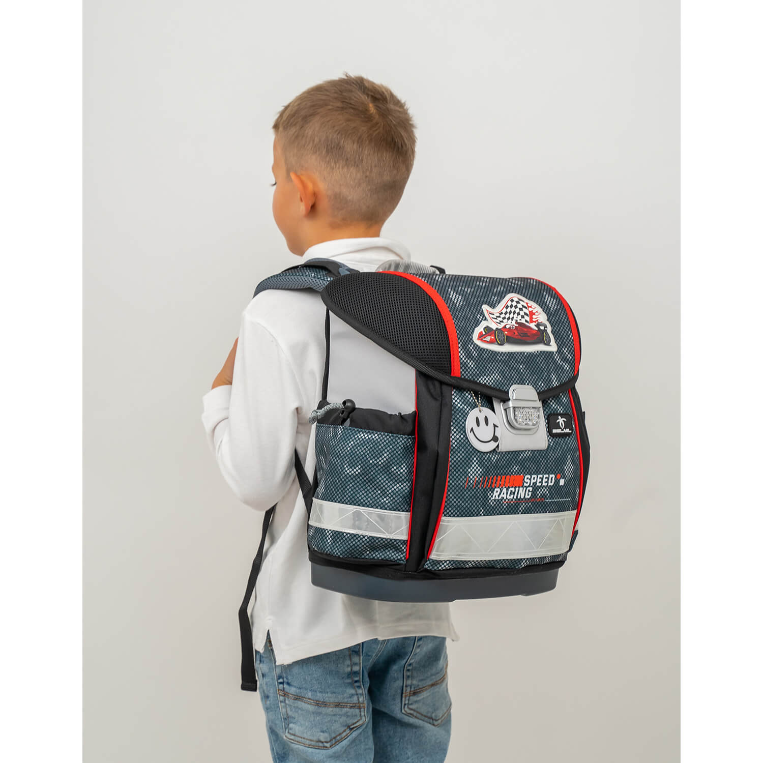 Classy Red Dots Schulranzen Set 5 tlg.