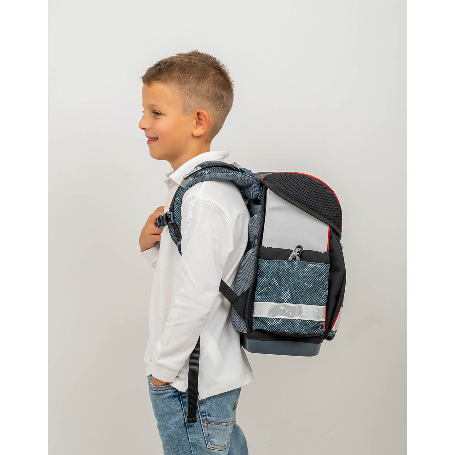 Classy Red Dots Schulranzen Set 5 tlg.