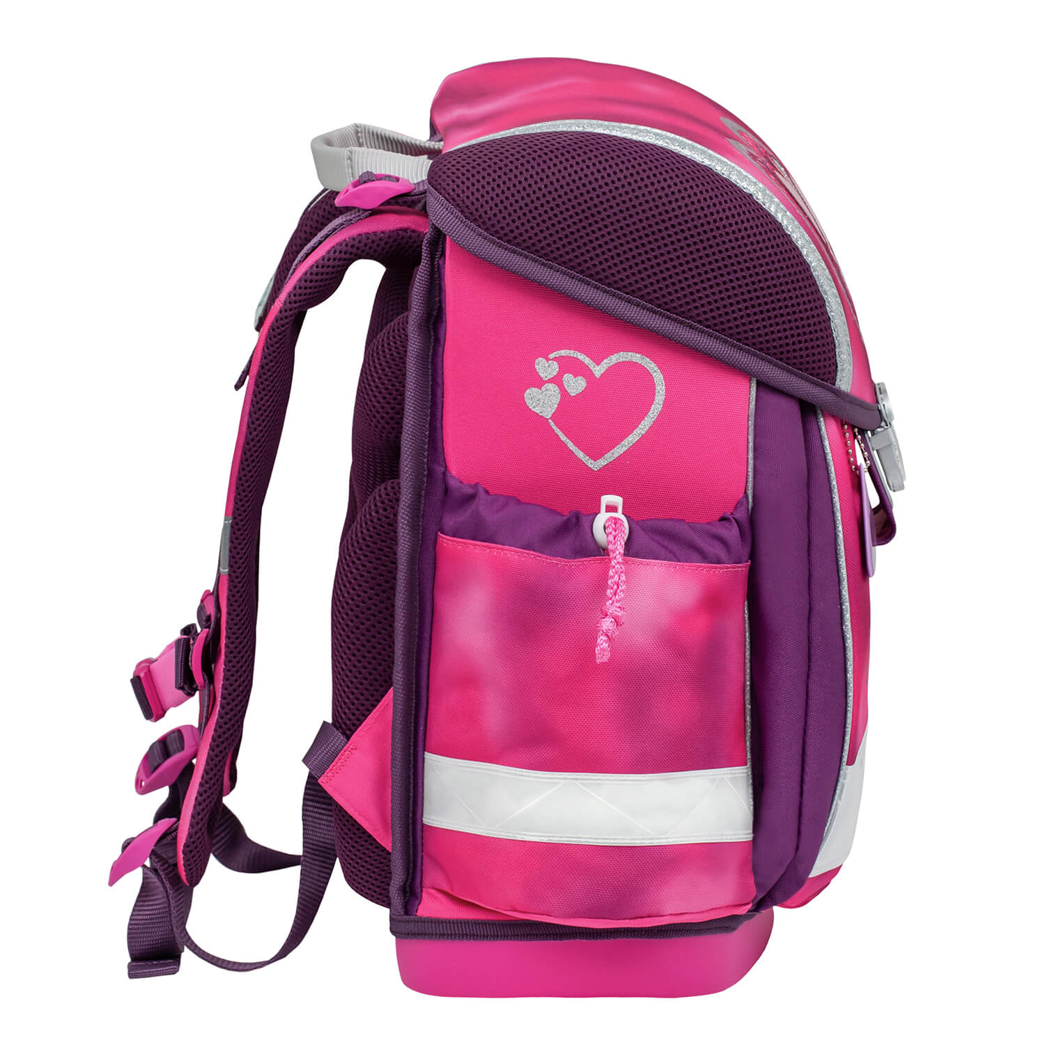 Classy Shiny Pink schoolbag set 4 pcs