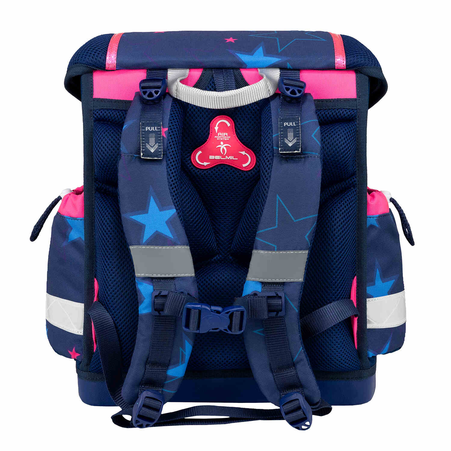 The Ergonomic School Bag Set for Girls – Belmil Classy Sparkling Star (5 pcs) with a fun, vibrant design perfect for first graders.