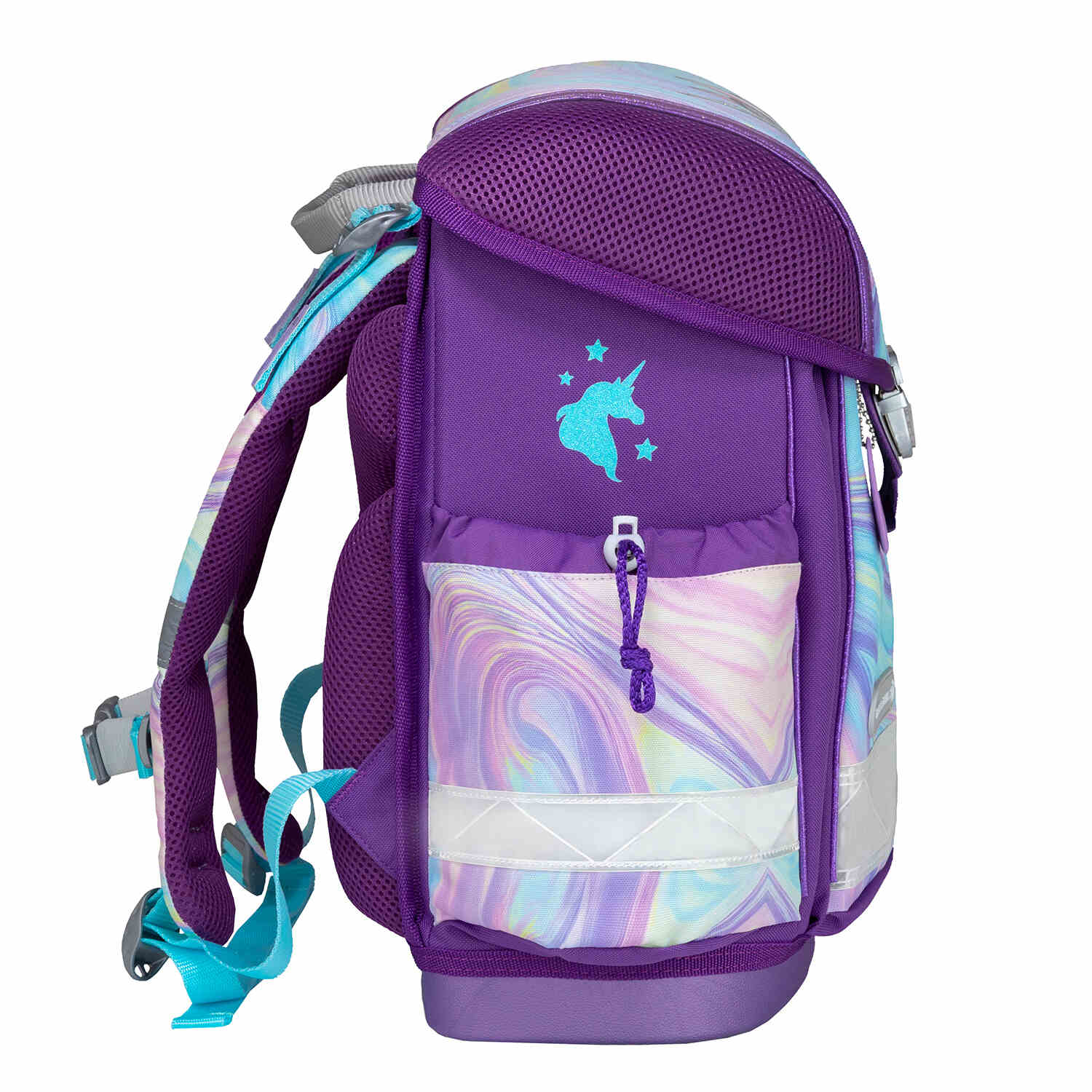 Close-up of the drawstring gym bag included in the Ergonomic School Bag Set for Girls – Belmil Classy Unicorn Dream (4 pcs).