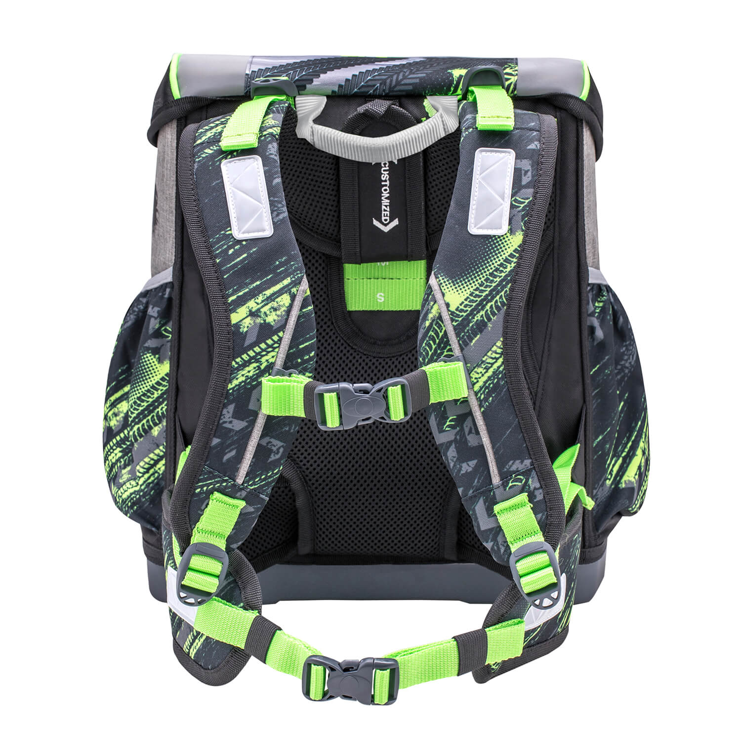 Customize Me Green Tractor schoolbag set 4 pcs
