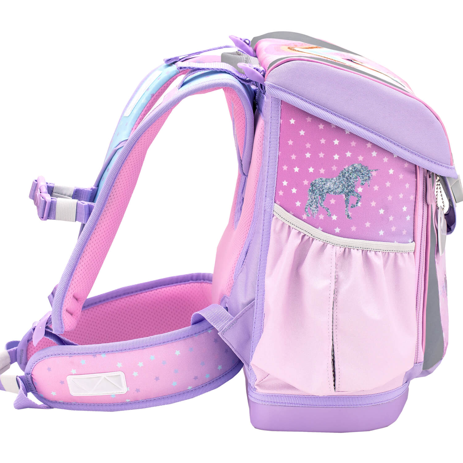 Customize Me Rainbow Unicorn Schulranzen Set 4 tlg.