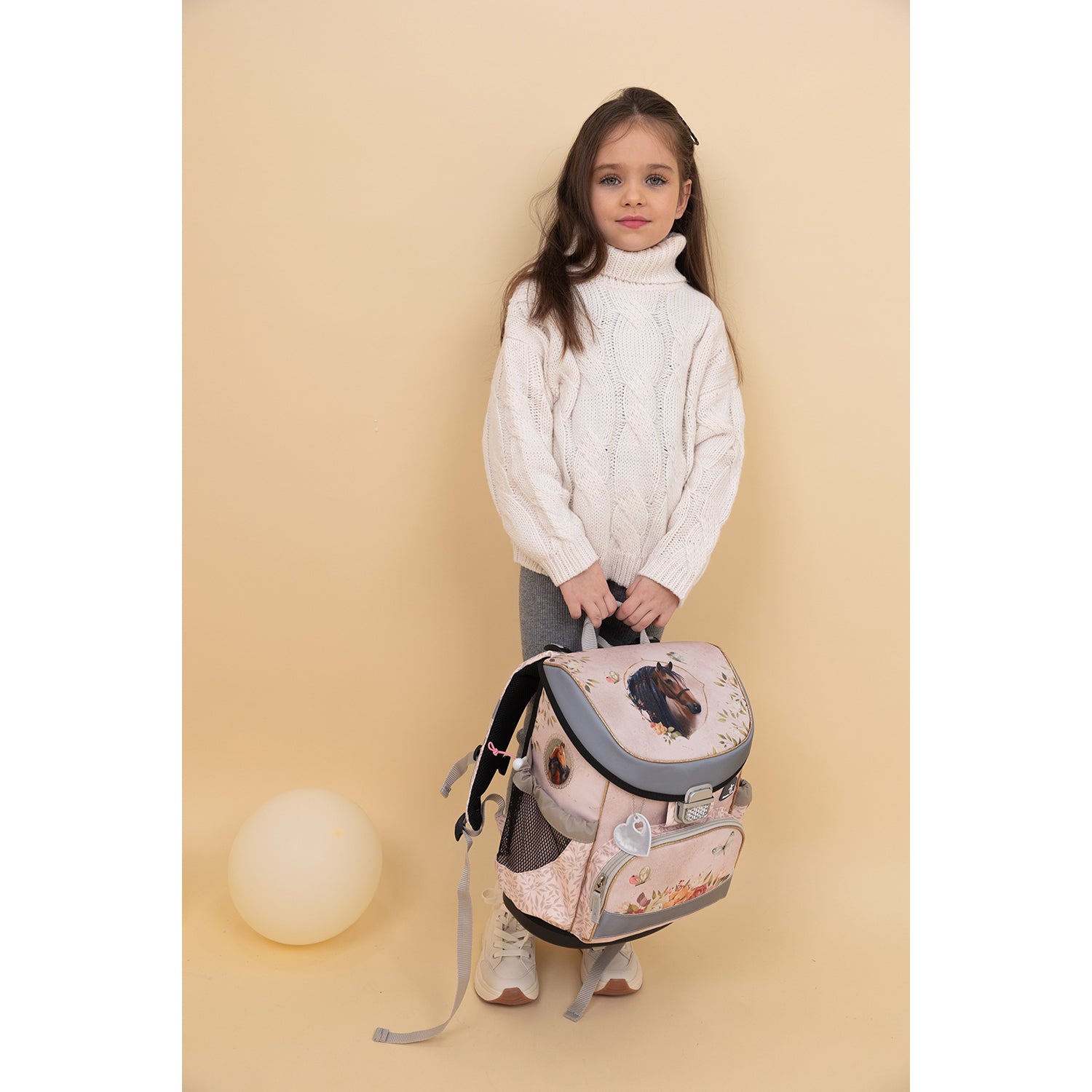 Mini-Fit Horse Chestnut Schulranzen-Set mit Regenschutz 5 Stück