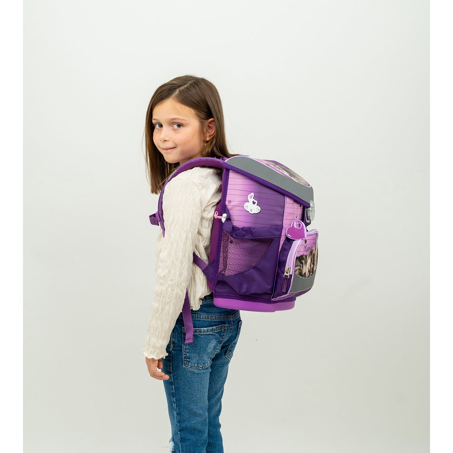 Mini-Fit Little Caty schoolbag set with keychain 5 pcs