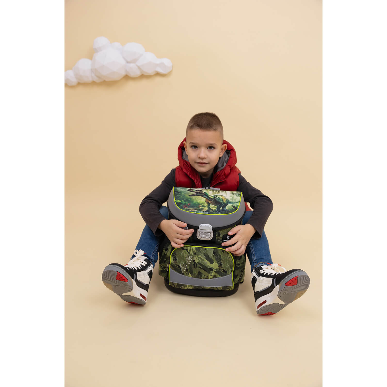 Mini-Fit Lost World Schulranzen-Set mit Regenschutz 5 Stück