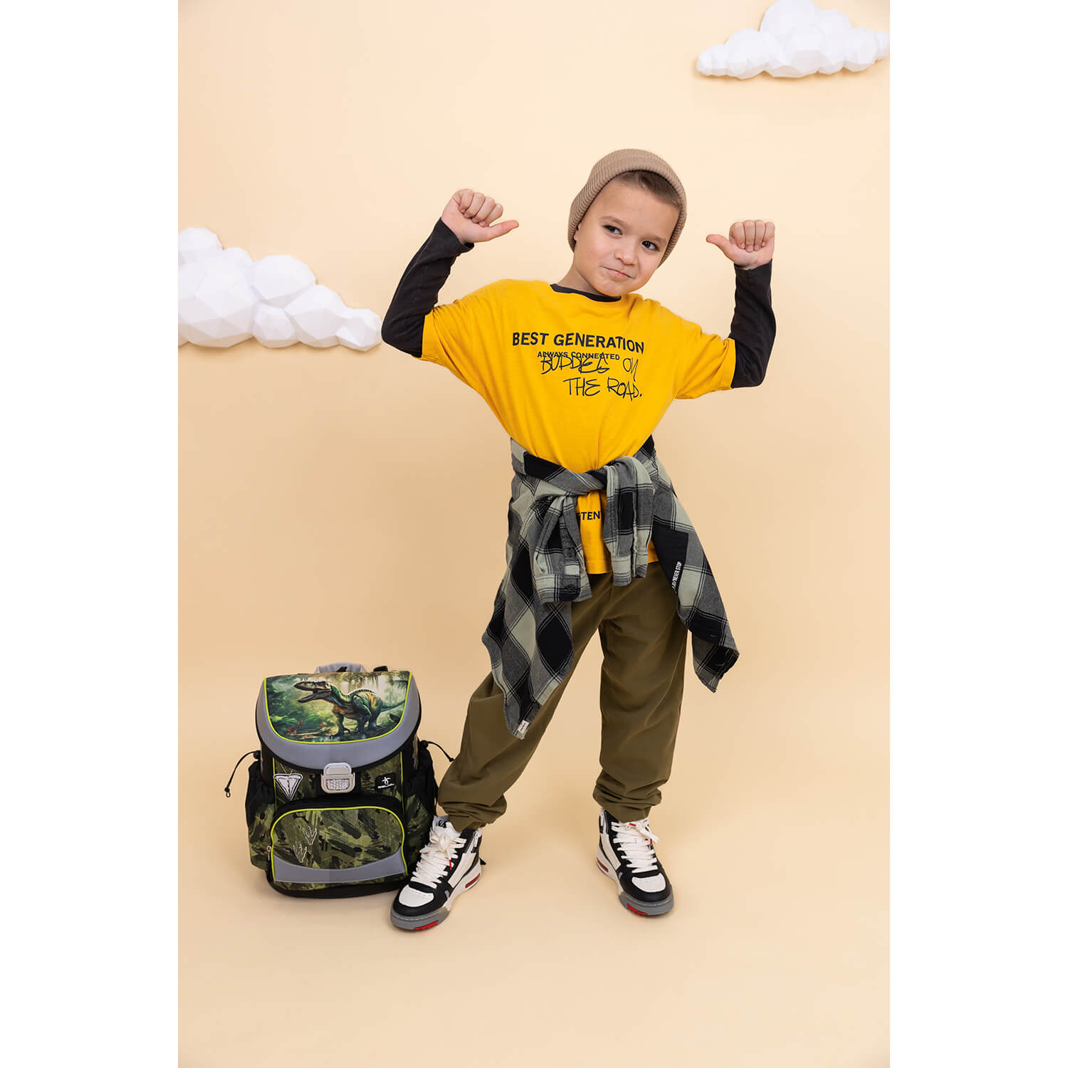 Mini-Fit Lost World Schulranzen-Set mit Regenschutz 5 Stück