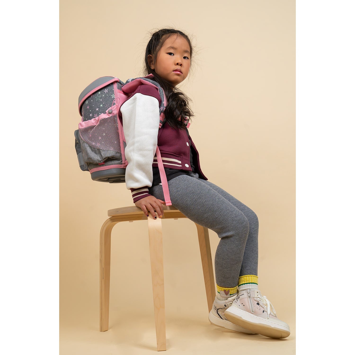 Bright and colorful Mini-Fit Shine Bright schoolbag set 4 pcs with adjustable straps, designed for comfort. Ergonomic School Bag Set for Girls – Belmil Mini-Fit Shine Bright (4 pcs).