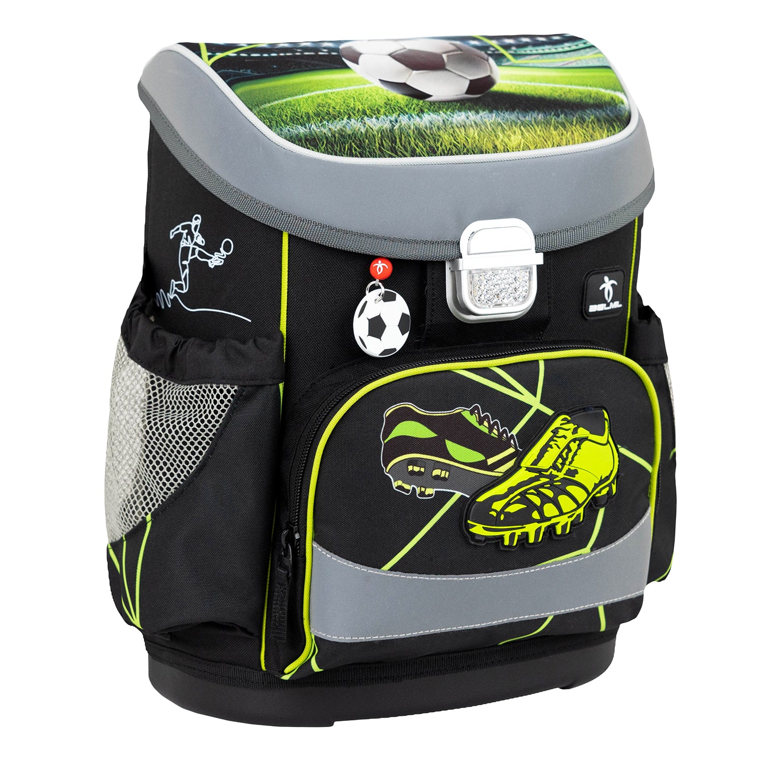 The Ergonomic School Bag Set for Boys – Belmil Mini-Fit Champion's Kick (4 pcs) features breathable back padding for comfortable daily use.