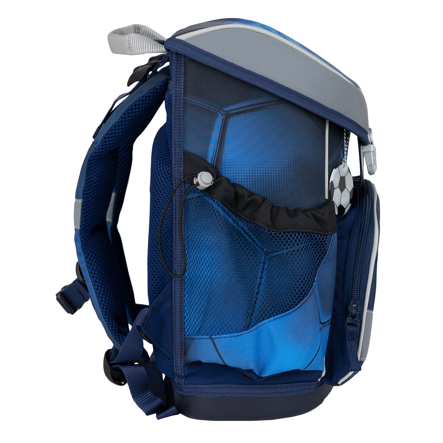 Interior of the Ergonomic School Bag Set for Boys – Belmil Mini-Fit Football 4 (4 pcs) showing spacious compartments and organizational features.